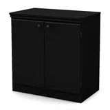 South Shore Morgan Small Storage Cabinet, Black, Furniture