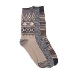 Men's MUK LUKS® Boot Socks - 3PK, Neutral Tan N/A