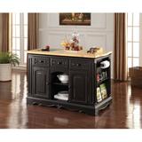 Direct Marketplace Ariuk Kitchen Cabinet Wood in Black/Brown, Size 36.0 H x 56.0 W x 29.0 D in | Wayfair 72560
