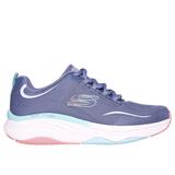 Skechers Women's Relaxed Fit: D'Lux Fitness Sneaker | Size 5.5 | Slate/Pink | Textile/Synthetic | Vegan | Machine Washable