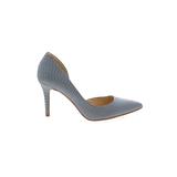 Jessica Simpson Heels: Pumps Stiletto Cocktail Party Gray Solid Shoes - Women's Size 8 1/2 - Closed Toe