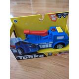 Tonka Blue Recycling Truck Rescue Force Lights Sounds Work Brand