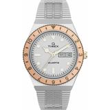 Timex Q 36mm Silver Dial Stainless Steel Bracelet Womens Watch