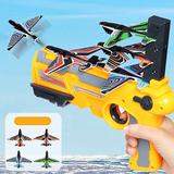 Airplane Launcher Toy Airplane Foam Plastic Plane for Children Boys Girls Bubble Catapult Beach Toys Boy Gift