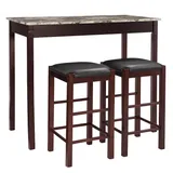 Linon 3-pc. Tavern Counter Set, Brown, Furniture
