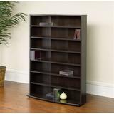 Latitude Run® Contemporary 6-Shelf Bookcase Multimedia Storage Rack Tower In Finish Wood in Brown, Size 45.0 H x 9.0 W x 32.0 D in | Wayfair