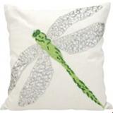 Nourison Outdoor Beaded Dragonfly 18"x18" Pillow