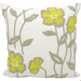 Nourison Outdoor Beaded Yellow Flower 18"x18" Pillow