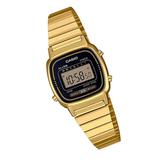 Casio Women s Vintage La670wga-1df Daily Alarm Digital Gold-tone