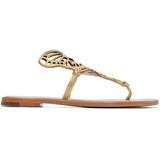 Gold Talulah Flat Sandals