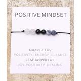 Don't AsK Women's Bracelets Black - Black Quartz & Jasper 'Positive Mindset' Beaded Bracelet