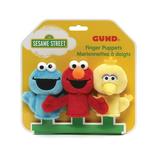 Gund Sesame Street Finger Puppets Set of 3 Elmo Big Bird and Cookie Monster
