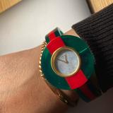 Gucci Accessories | Iconic And Rare Alessandro Michele Gucci Plexiglass Resin Watch. | Color: Green/Red | Size: Os