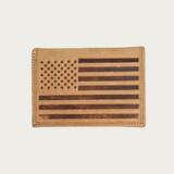 Lucky Brand Flag Embossed Leather Trifold Wallet - Women's Accessories Clutch Wallet in Medium Brown