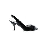 Rampage Heels: Black Print Shoes - Women's Size 8 - Peep Toe