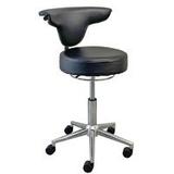 Antimicrobial Vinyl Doctor's Stool w/Backrest - 19" - 23" Seat Height