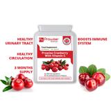 Cranberry Vitamin C Vegan Capsules - 3 Supply Options!