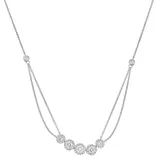 Charles & Colvard 14k White Gold 1 Carat T.W. Lab-Created Moissanite Swag Necklace, Women's, Size: 18"
