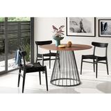 Etta Avenue™ Margaret Dining Table Wood/Metal in Gray/Black, Size 29.5 H x 43.5 W x 43.5 D in | Wayfair B2FD18510EA045ABADB461D6A1A843D4