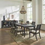 Laurel Foundry Modern Farmhouse® Vernet Extendable Dining Set Wood/Upholstered Chairs in Black/Brown/Gray | Wayfair
