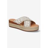 Extra Wide Width Women's Exa-Italy Sandals by Bella Vita in White Champagne Leather (Size 9 WW)