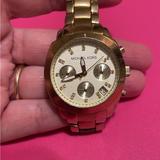 Michael Kors Accessories | Michael Kors Ladies Watch | Color: Gold/Tan | Size: Os