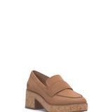 Lucky Brand Palti Loafer Heel - Women's Accessories Shoes High Heels in Medium Dark Beige Brown, Size 10