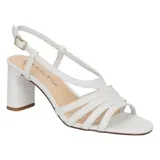 Bella Vita Women's Gretta Heeled Sandals, White, 6.5Ww