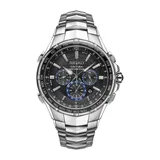Seiko Men's Coutura Solar Stainless Steel Black Dial Watch - QVC.com