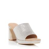 Caviar Embellished High Heel Slide Sandals - White - Jeffrey Campbell Heels