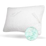 Snuggle-Pedic Original Shredded Memory Foam Pillows for Sleeping with Plush Kool-Flow Bamboo Bed Pillow Cover Queen