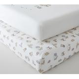 Organic Winnie the Pooh Picture Perfect & Allover Icon Crib Fitted Sheet Bundle - Set of 2