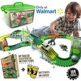 JitteryGit Dinosaur Toys for Boys Race Car Track STEM Vehicle Playsets for Kids Toddler Ages 3 4 5 6 7 8 Year Olds