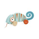 Janod Push and Pull Toys multi - Pull-Along Chameleon Toy