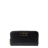 Morgan Embellished Bow Saffiano Leather Wallet