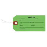 ZORO SELECT 1HAA9 2-3/8" x 4-3/4" Green Inspection Tag, Accepted, Pk1000
