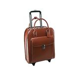 McKleinUSA L Series UPTOWN Ladies' Leather Rolling Briefcase, Brown (97694)