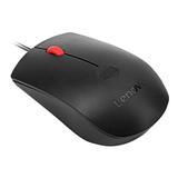 Lenovo Fingerprint Biometric USB Mouse - Optical - Cable - Black - USB - 1600 dpi - Scroll Wheel - Symmetrical