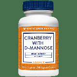 Cranberry with D-Mannose Urinary Tract & Bladder Health Antioxidant with 60mg Vitamin C with Cranrich (Cranberry Concentrate) (60 Veggie Capsules) by The Vitamin Shoppe