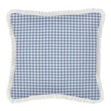 Fringed Outdoor Tillie Gingham Pillows Tillie Gingham Cornflower 20" x 20" - Ballard Designs