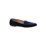 Paul Andrew Flats: Smoking Flat Chunky Heel Casual Blue Print Shoes - Women's Size 40 - Closed Toe
