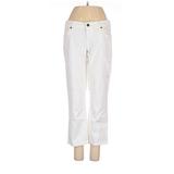 Citizens of Humanity Jeans - Low Rise Straight Leg Cropped: White Bottoms - Women's Size 26 - Light Wash