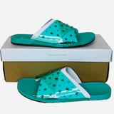 Jessica Simpson Shoes | Jessica Simpson Womens Aqua Tislie Round Toe Slip On Slide Sandals Size 7.5m | Color: Blue/Green | Size: 7.5