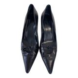 Gucci Shoes | Gucci Black 154291 Pointed Toe Low Heel Shoes Size 10b | Color: Black/Tan | Size: 10