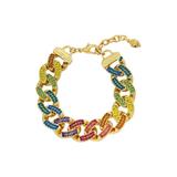 Rainbow Crystal Link Bracelet