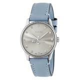 Gucci G-Timeless 29mm Silver Dial Blue Strap Watch