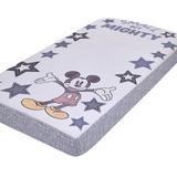 Disney Mickey Mouse Fitted Crib Sheet Polyester in Gray/Yellow, Size 28.0 W x 8.0 D in | Wayfair 260303ER