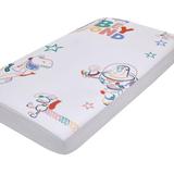 Disney Fitted Crib Sheet Polyester in Red/Yellow, Size 28.0 W x 8.0 D in | Wayfair 666903ER