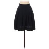 Sonia Rykiel Casual A-Line Skirt Knee Length: Black Print Bottoms - Women's Size 36