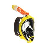 OCEAN REEF - Aria QR + Quick Release Snorkeling Mask - Full Face Snorkeling Mask - 180 Degree Underwater Vision - 8 Different Colours and 4 Sizes (Yellow Small/Medium)